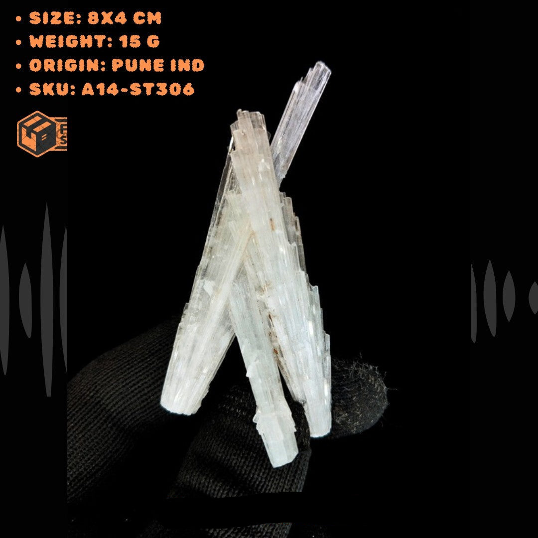 15g Scolecite Healing Cluster Unique Crystal Stone Natural Mineral Display 8x4cm