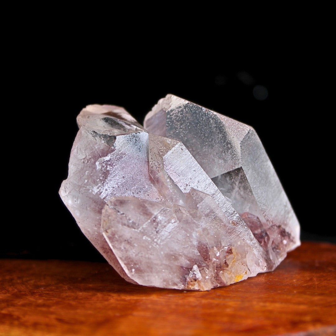 Phantom Quartz Crystal 110g Raw Cluster Mineral Specimen India 6x6 cm