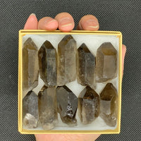 10 Pieces Natural Smoky Quartz, Grade A+ Smoky Quartz Crystal Points Gift Set