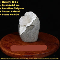 Scolecite Geode 160g 6x4.5cm Natural Healing Mineral Specimen from India