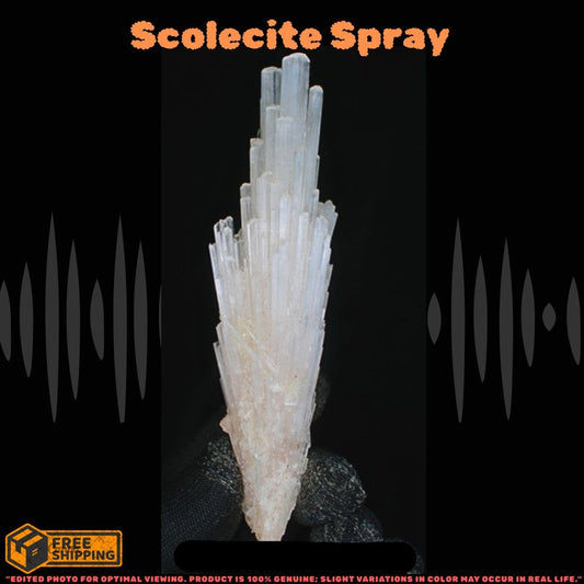 Natural Raw Scolecite Cluster 64g White Zeolite Mineral Specimen India