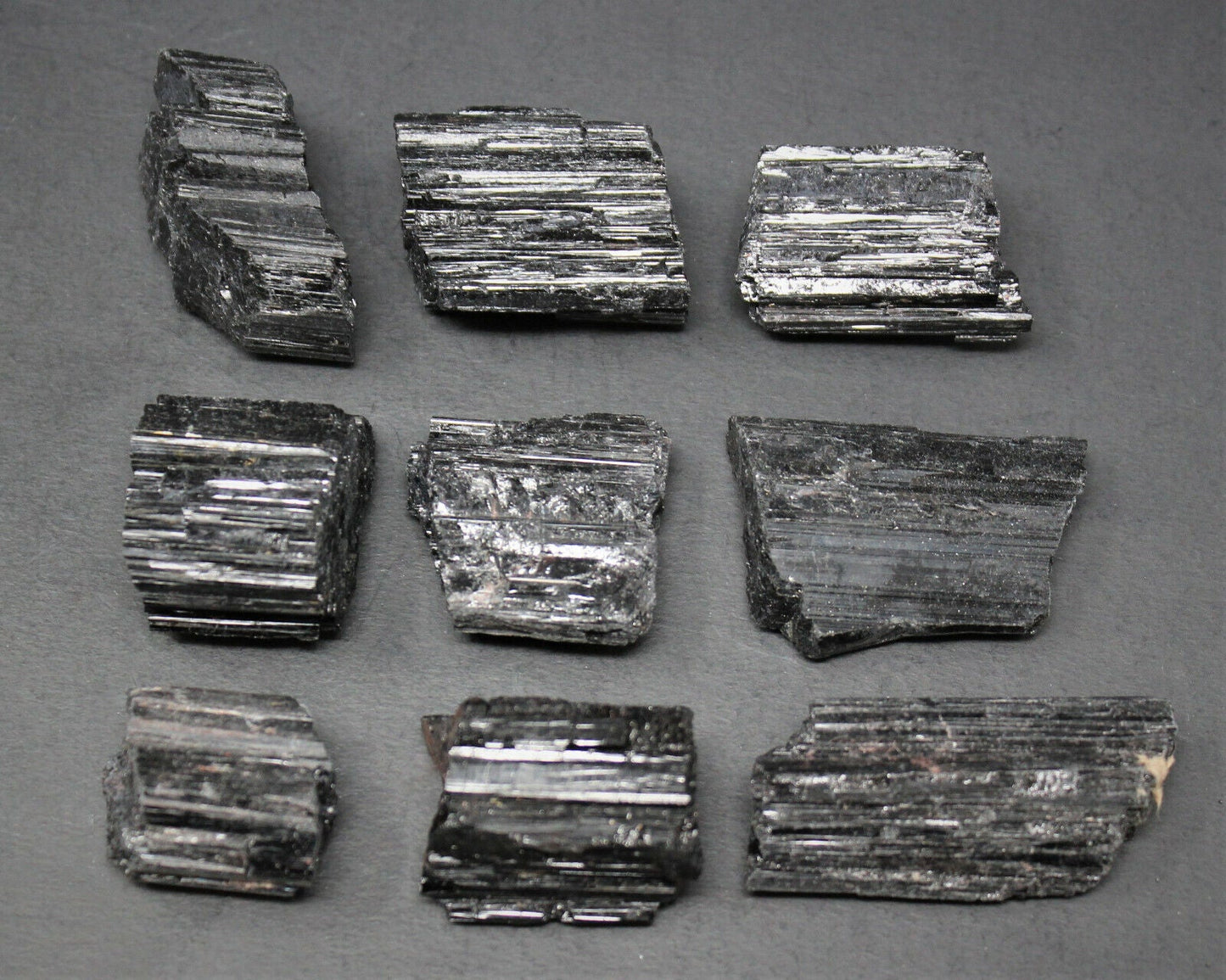 🖤 Bulk Extra Grade Shiny Natural Rough Black Tourmaline Rods – Box of 14–18 Pcs