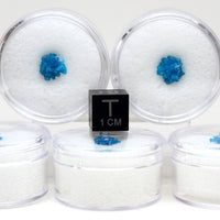 CAVANSITE STILBITE Specimen Blue Crystal Cluster Mineral INDIA w/ ID card