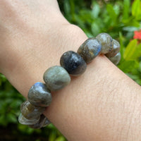 Wholesale Grade A++ Gemstone Nugget Bracelet, Choose from 18 Gemstone Types