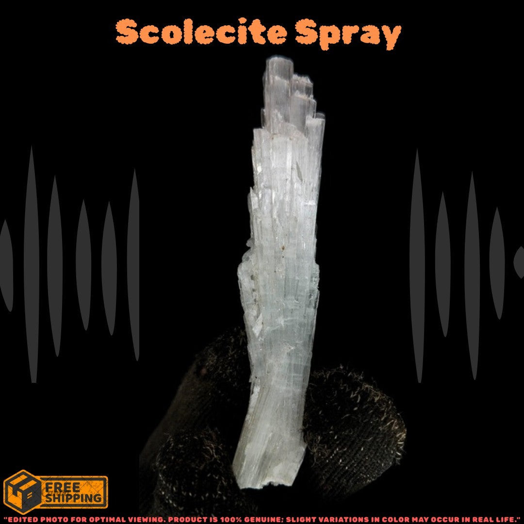 Natural Scolecite Healing Stone 8g Small Zeolite Mineral from India