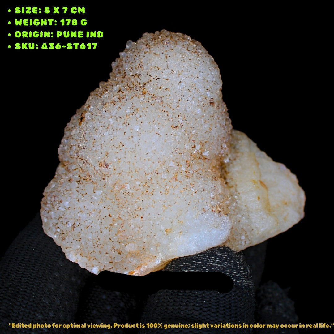 178g MM Quartz Cluster – Raw Natural Mineral Specimen from India for Collection