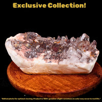 Phantom Quartz Cluster 333g 11x6 cm Rare Natural Growth Crystal from India