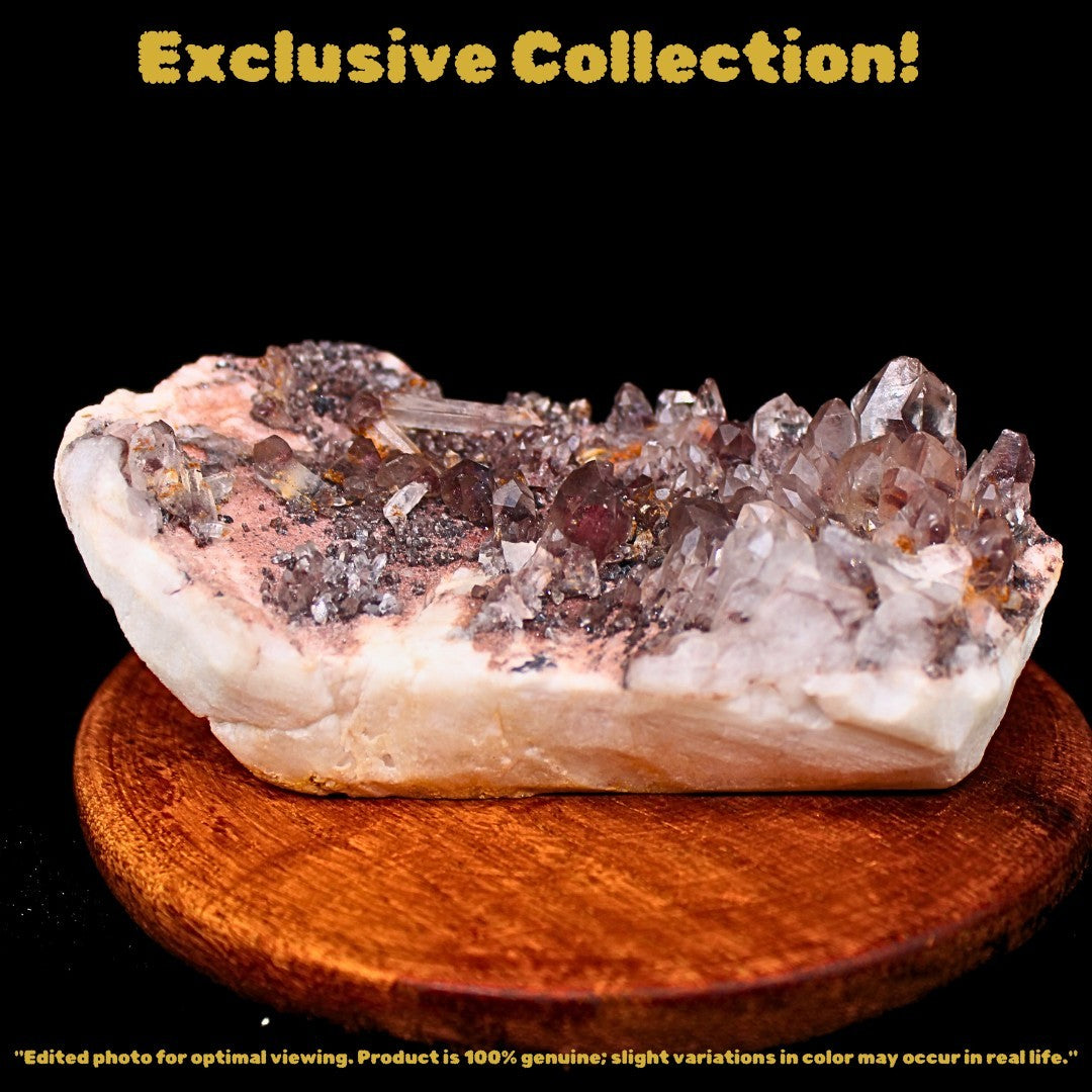 Phantom Quartz Cluster 333g 11x6 cm Rare Natural Growth Crystal from India