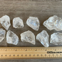 Natural Rough Clear Quartz Chunks, 1-2" Raw Clear Quartz, Pick How Many