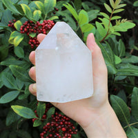 ✨ Natural Clear Quartz Point with Cut Base | Premium 'A' Grade | Zeenat Studio