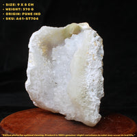 Apophyllite Healing Cluster 370g 9x8 cm Natural White Crystal from India