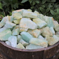 LARGE Rough Aquamarine Natural Chunk, 2" - 3" (Raw Aquamarine, JUMBO)