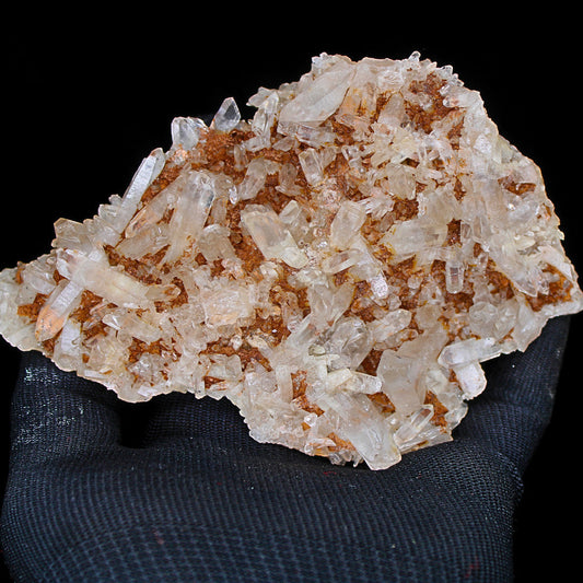 420g Stunning Natural Clear Red Quartz Crystal Cluster Point Mineral Specimen