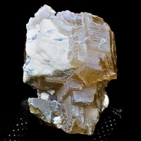 580g Calcite with Rainbow Inclusions & Mordenite Geode India 9x8.5cm