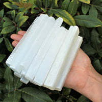 1 lb Bulk Wholesale Lot 5" Selenite Sticks (Raw Selenite Wand, Selenite Crystal)