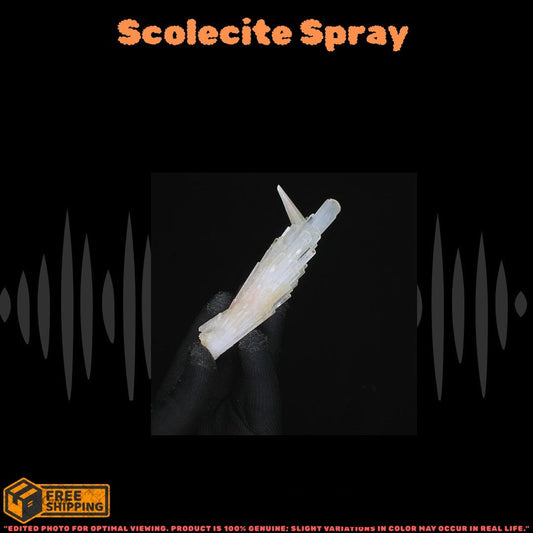 Scolecite Crystal Cluster Healing Meditation Peace Sleep Stone India