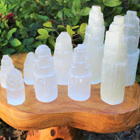 Selenite Crystal Towers 2.5, 4, 6 or 8" (Selenite Tower, Selenite Skyscraper)