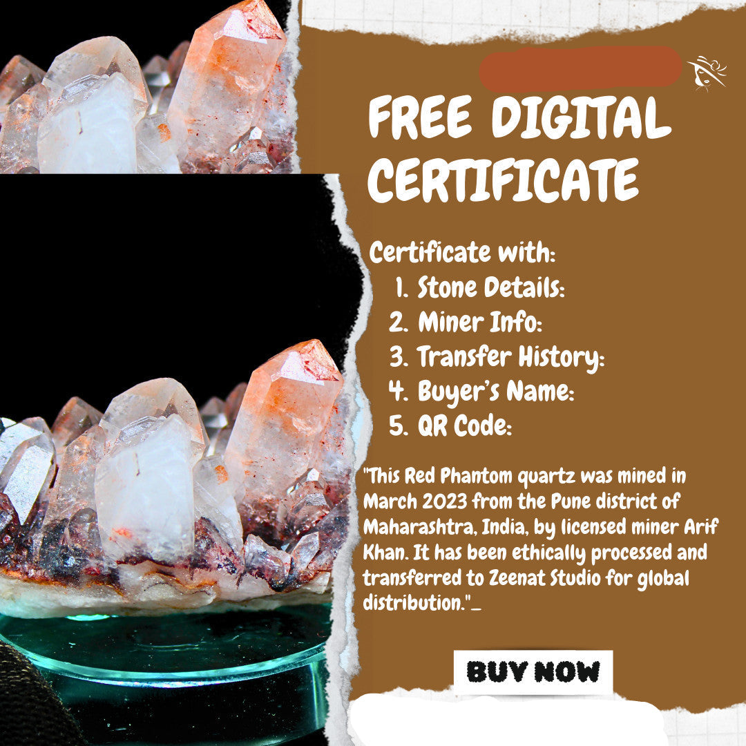 Red Phantom Quartz Sphere Hematite Crystal Ball 150g Root Chakra Healing