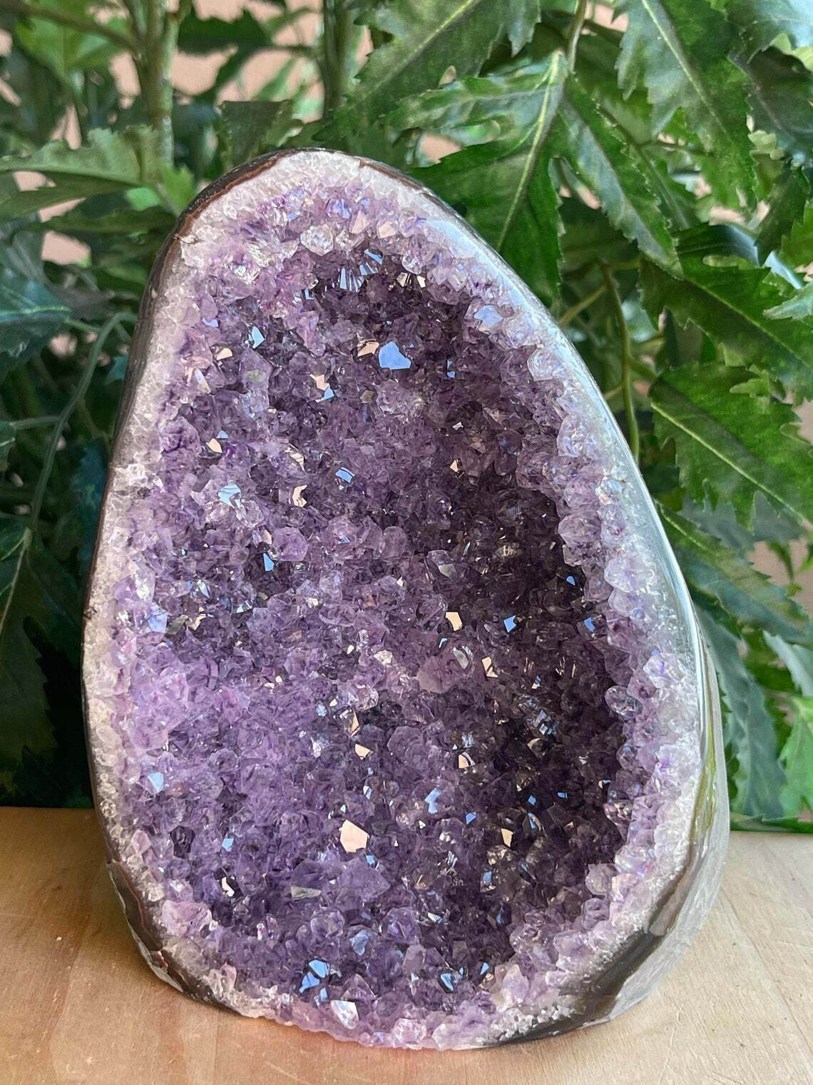 Finely Polished Uruguay Amethyst Cluster Crystal Geode, Pick a Size: 0.5 to 4 Lb