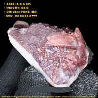 Natural Phantom Quartz Cluster 58g 6x4 cm Healing Crystal from India