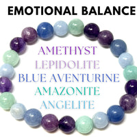 8 mm Bead Gemstone Bracelets: BUY 3 GET 1 FREE! (Stretch Crystal Bead Bracelets)