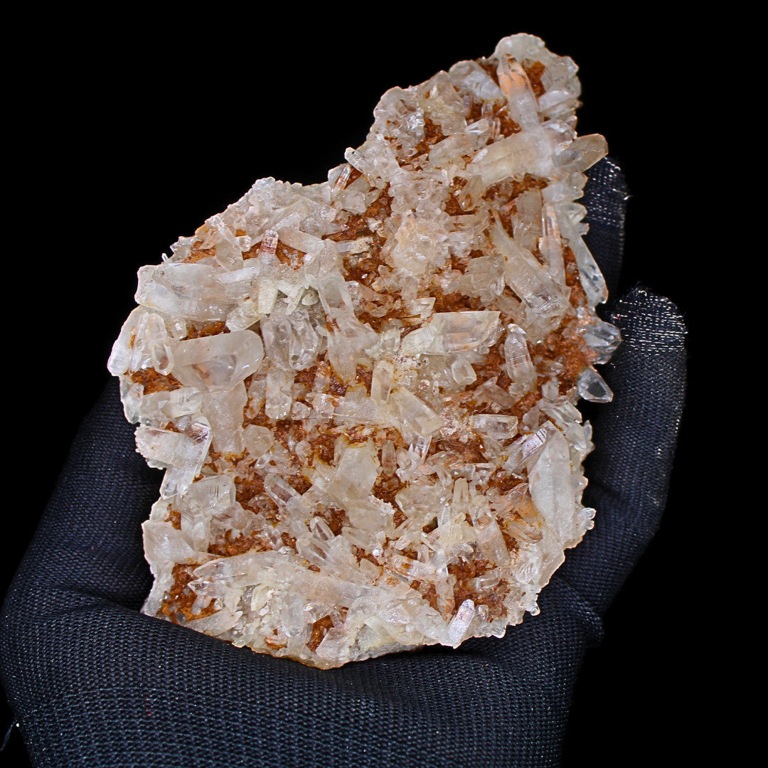 420g Stunning Natural Clear Red Quartz Crystal Cluster Point Mineral Specimen