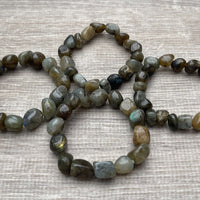 Wholesale Grade A++ Gemstone Nugget Bracelet, Choose from 18 Gemstone Types