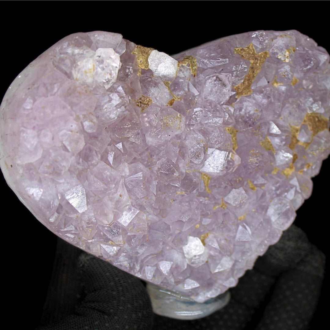 Heart-Shaped Amethyst Cluster 856g 10x13 cm Rare Natural Healing Stone