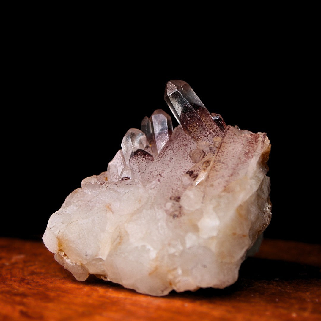 Rare Phantom Clear Quartz Crystal Cluster 56g Mineral Specimen – India