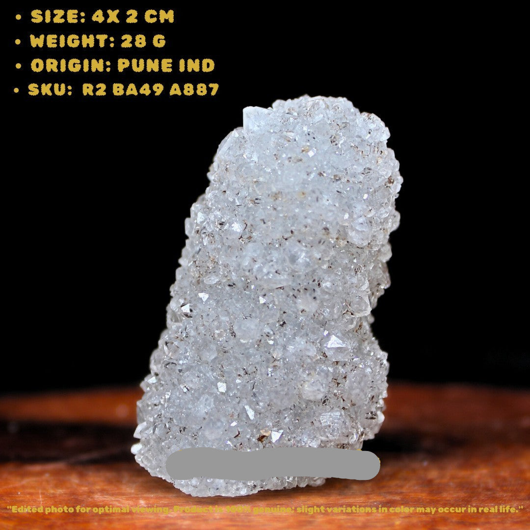 Natural Rainbow Quartz Crystal 28g 4x2 cm Healing Stone from India