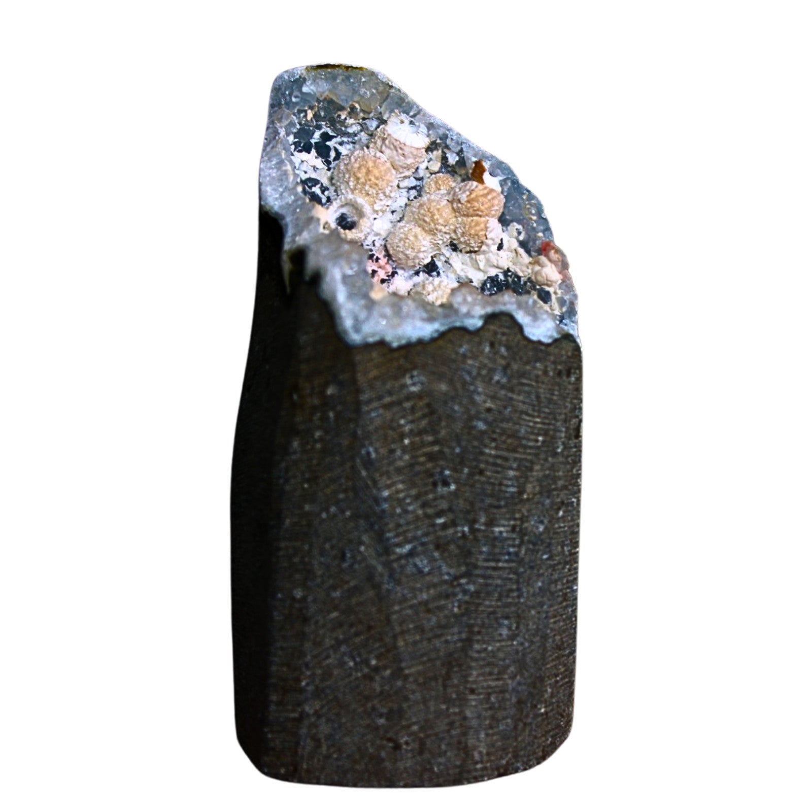 Rare MM Quartz Mordenite Ball Geode 256g Indian Zeolite Specimen