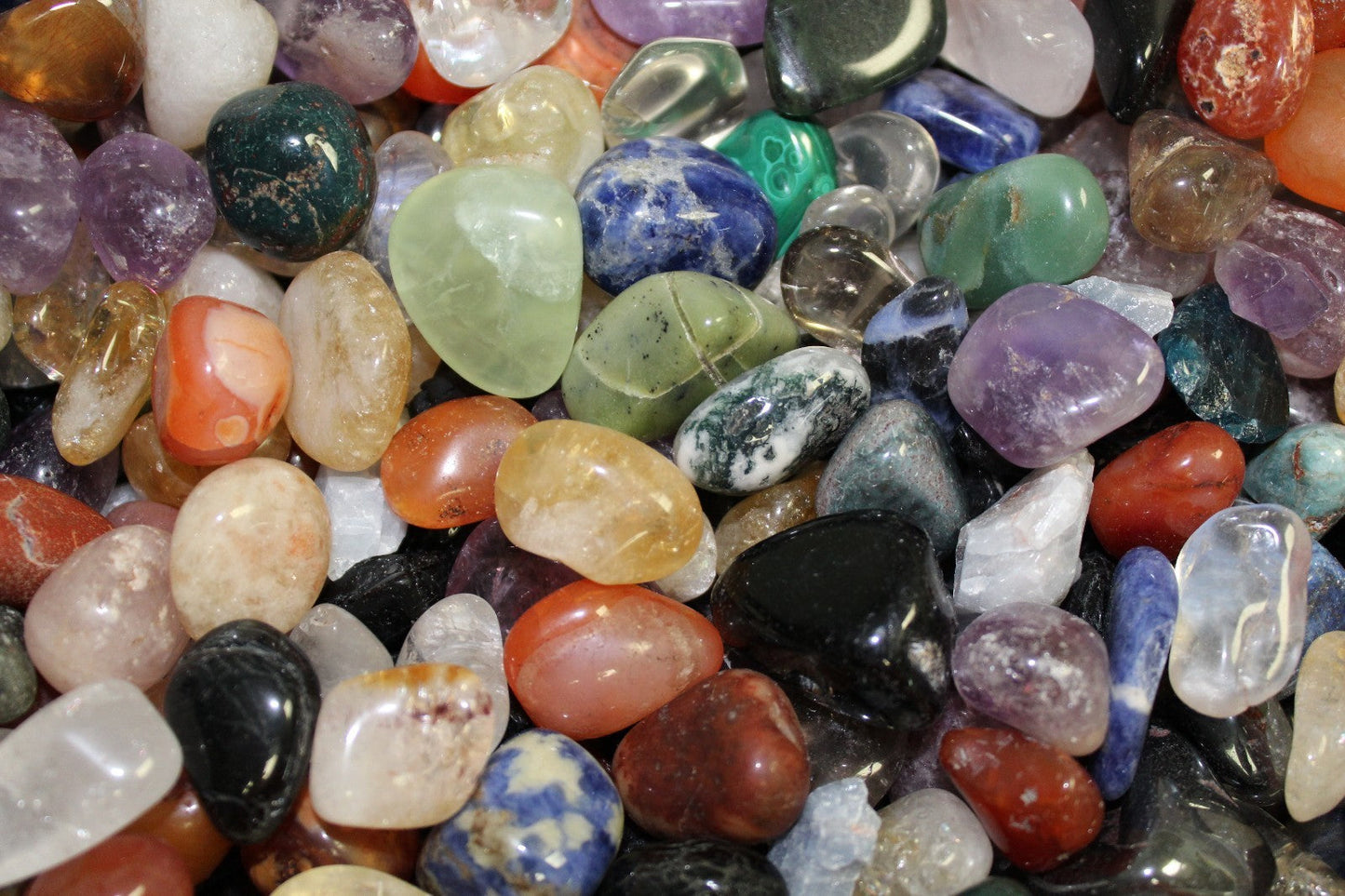Assorted Mixed Tumbled Stones 1 lb Wholesale Bulk Lot MEDIUM Chakra Reiki 16 oz