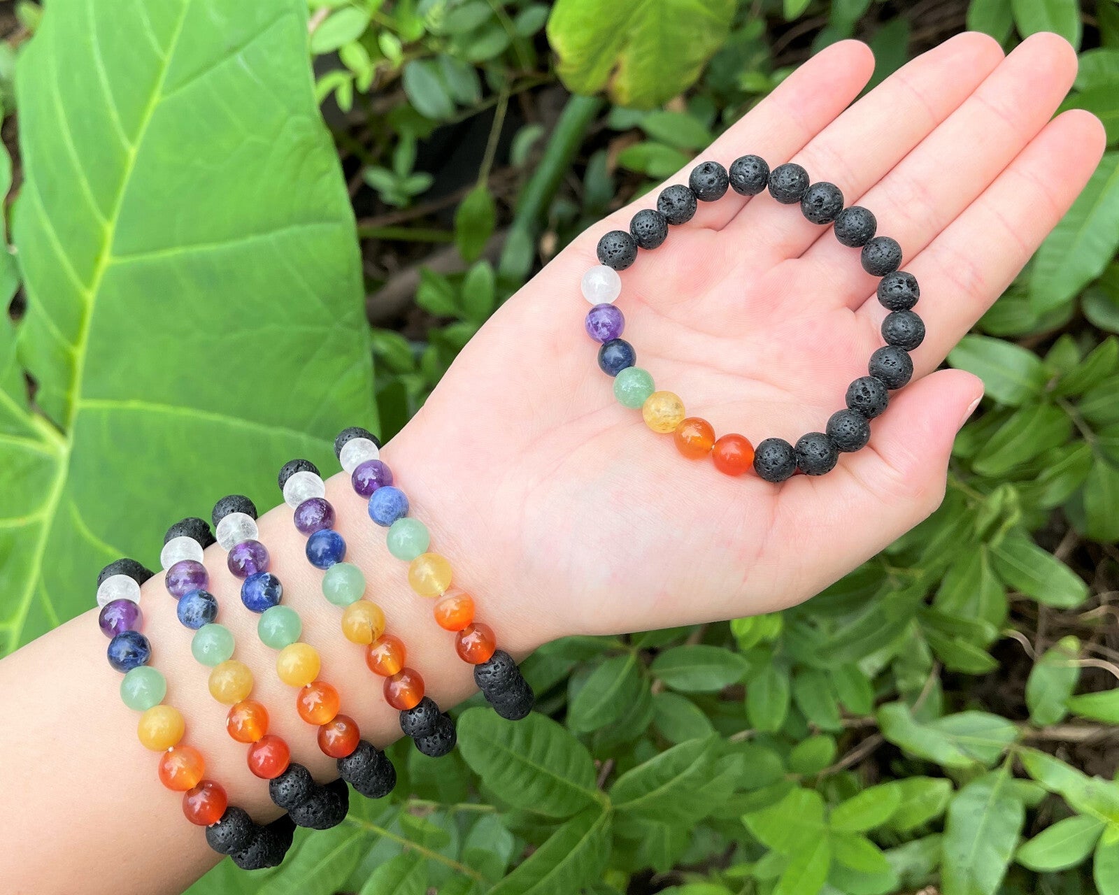 8 mm Bead Gemstone Bracelets: BUY 3 GET 1 FREE! (Stretch Crystal Bead Bracelets)