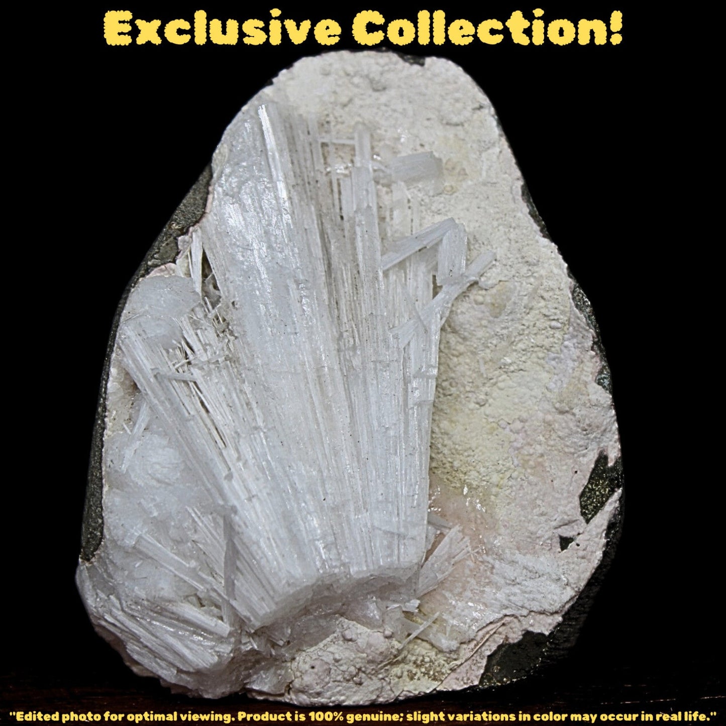 Natural Scolecite Geode 110g Raw Crystal Healing Mineral from India