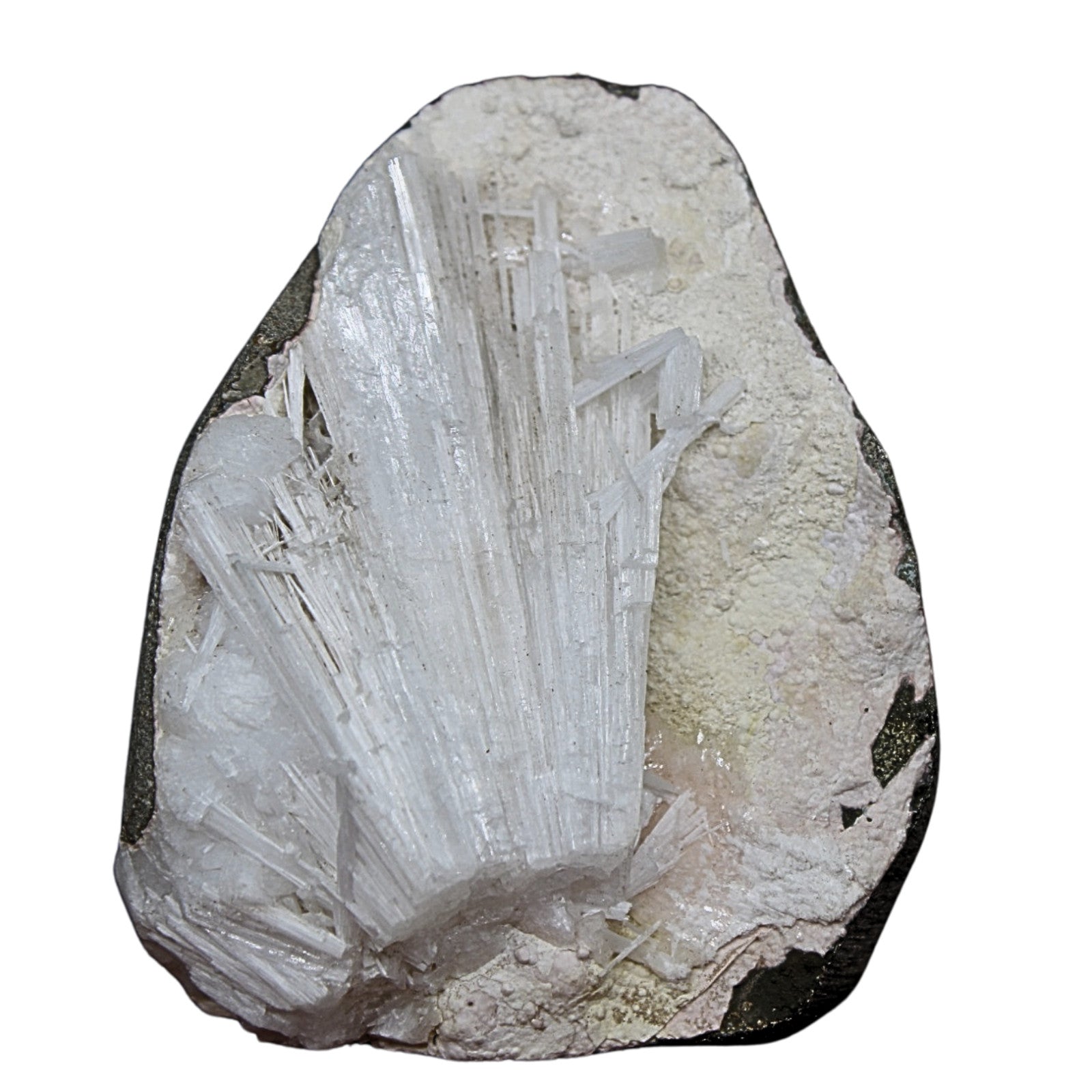 Natural Scolecite Geode 110g Raw Crystal Healing Mineral from India