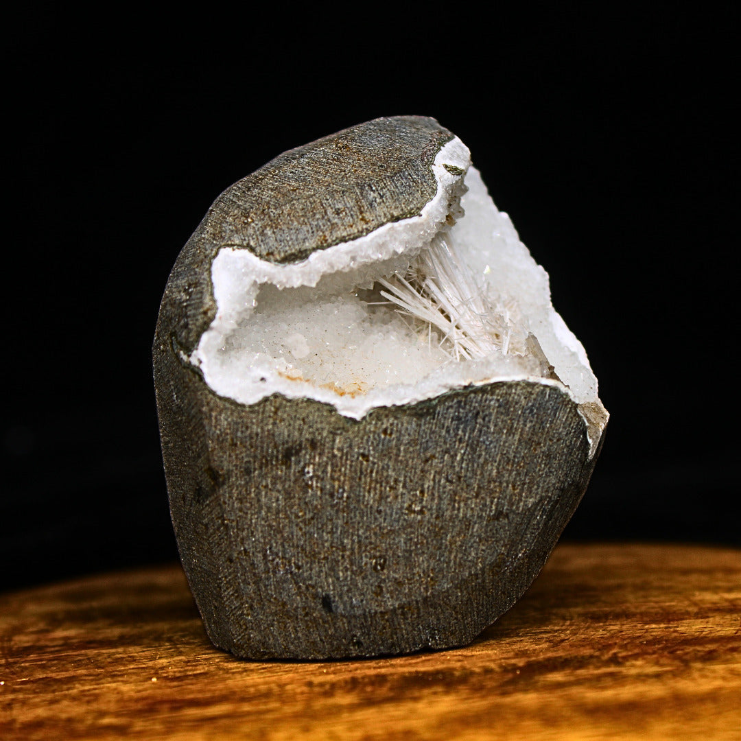 Natural Scolecite Spray Geode – 135g – Zeolite Crystal from India 🇮🇳