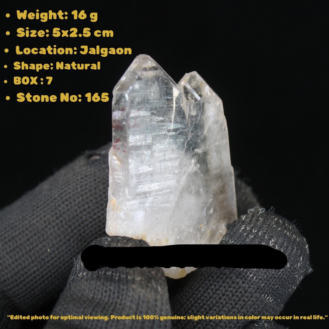 Rare Clear Quartz Crystal Cluster 16g 5x2.5 cm  Natural Mineral Specimen