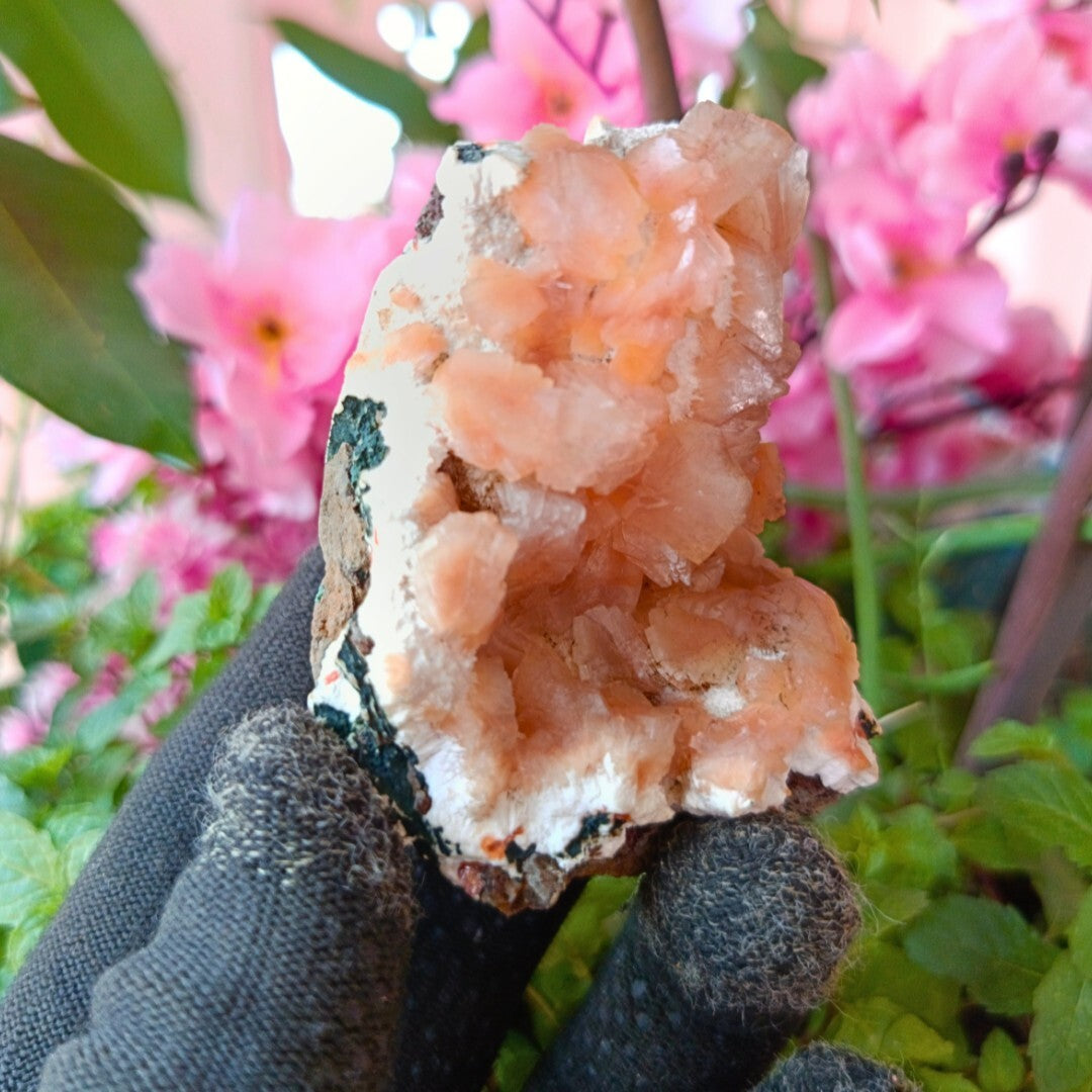 Orange Stilbite & Heulandite Crystal Cluster 120g Energy & Chakra Stone