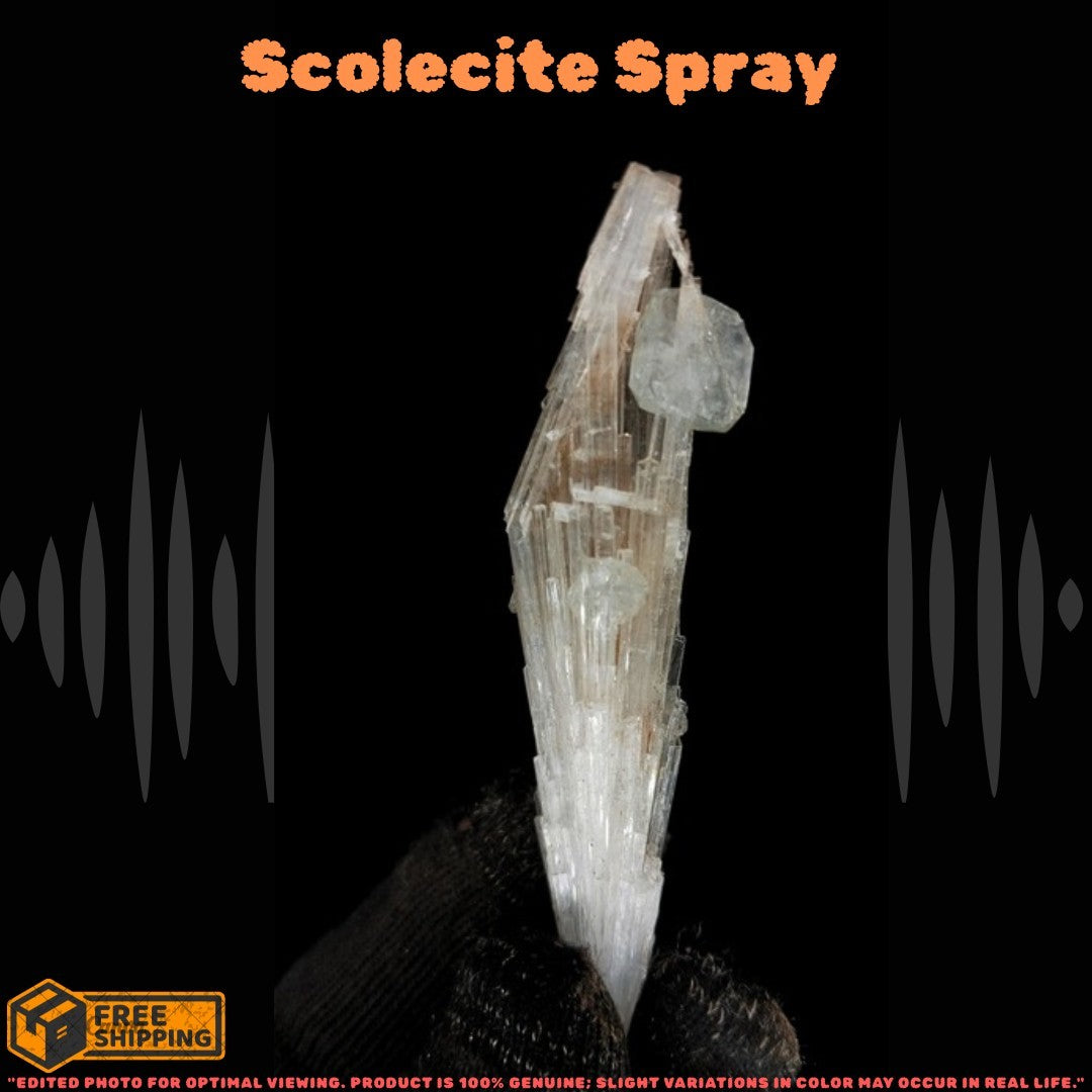 Natural Scolecite Cluster 8g Healing Crystal for Meditation, Calm & Energy