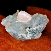 Green Chalcedony & Stilbite Crystal 60g | Calm Energy, Healing Stone 6x4 cm