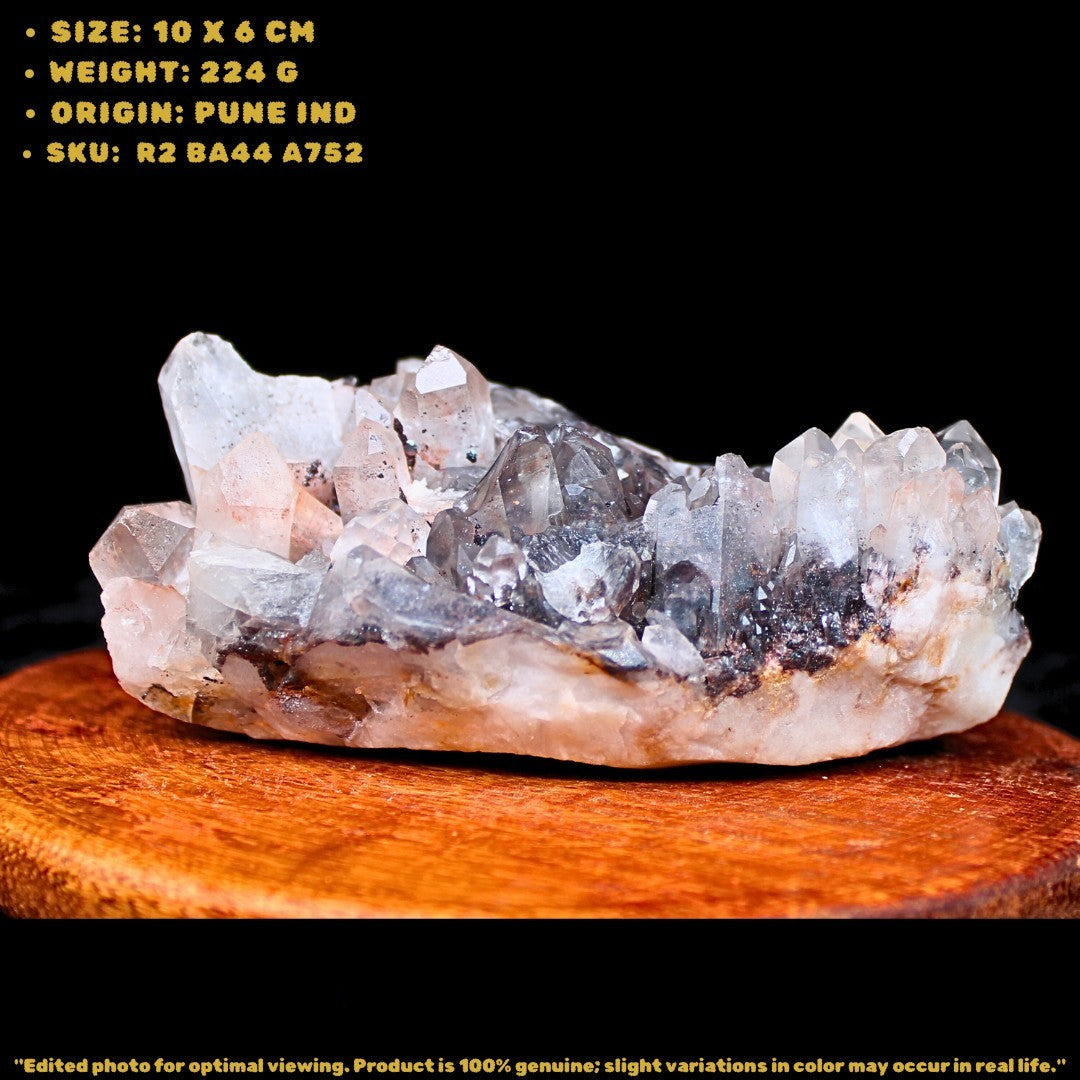 Phantom Quartz Crystal 224g 10x6 cm Raw Healing Stone Collector Mineral India