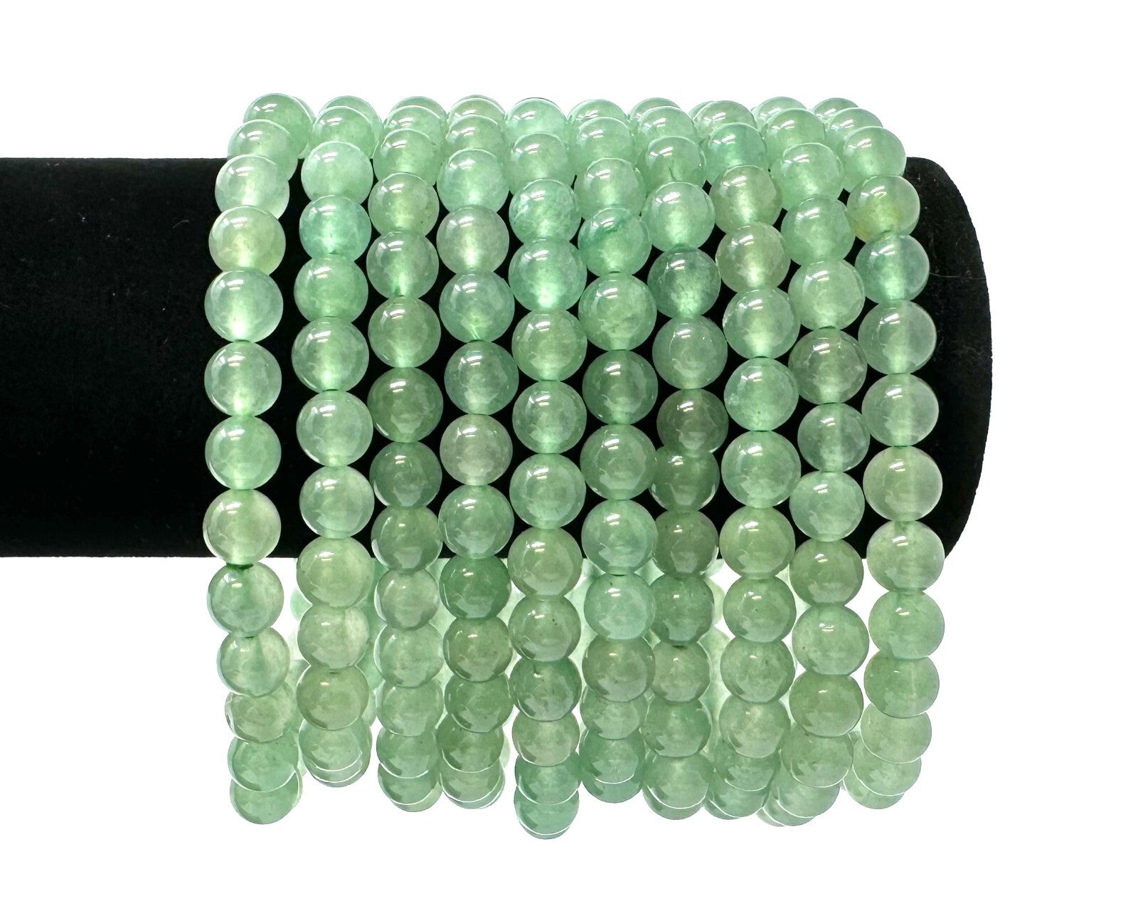 6 mm Bead Gemstone Bracelets BUY 3 GET 1 FREE - Dainty Stretch Crystal Bracelets