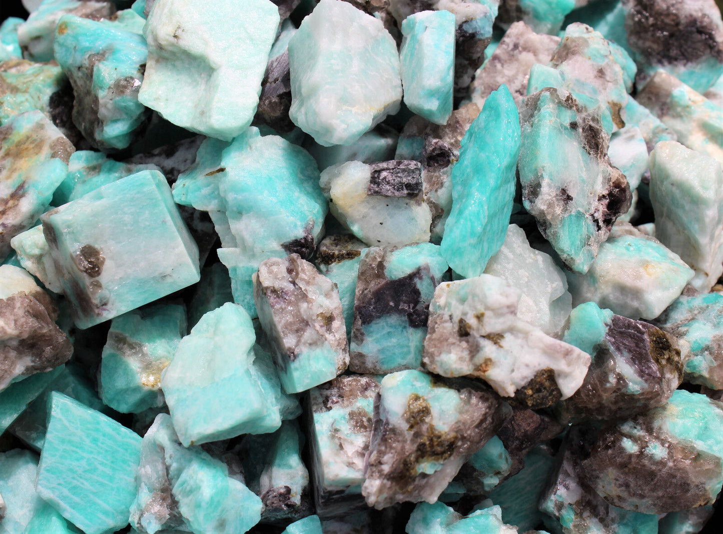 1/2 lb Lot Bulk Natural Rough Amazonite Crystal Healing Raw (8 oz)