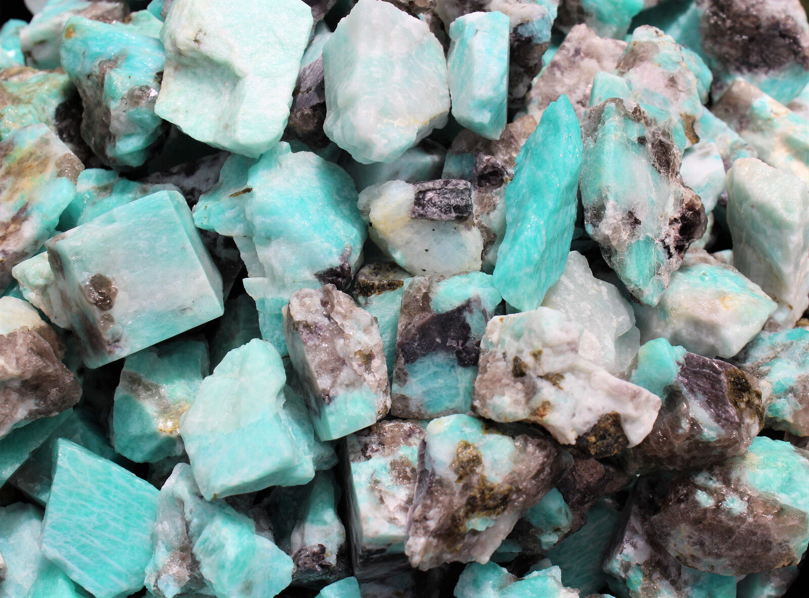 1/2 lb Lot Bulk Natural Rough Amazonite Crystal Healing Raw (8 oz)