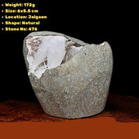 Healing Scolecite Geode 172g Natural Crystal Cluster for Meditation India