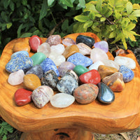Assorted Tumbled Stones: SMALL, MEDIUM or LARGE Sizes Wholesale Bulk Lots Mixed