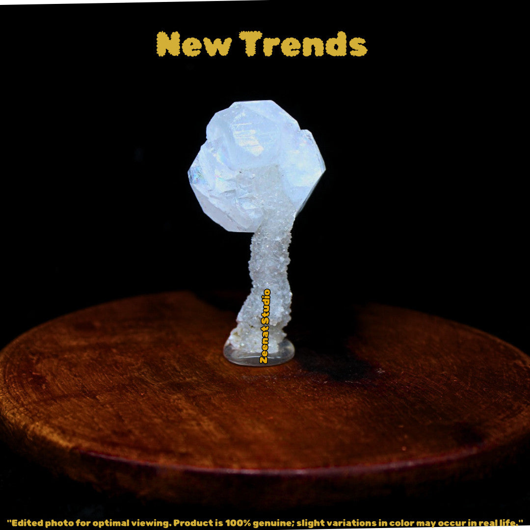 Apophyllite Luster Crystal Cluster 6cm 135g Rare Mining Tower Specimen from Indi