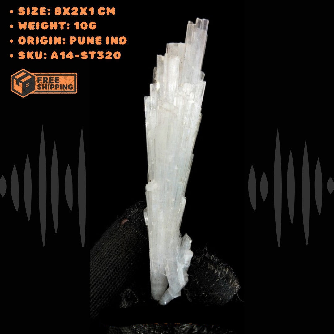 10g Scolecite Healing Cluster | 8x2x1 cm | Natural White Zeolite Crystal