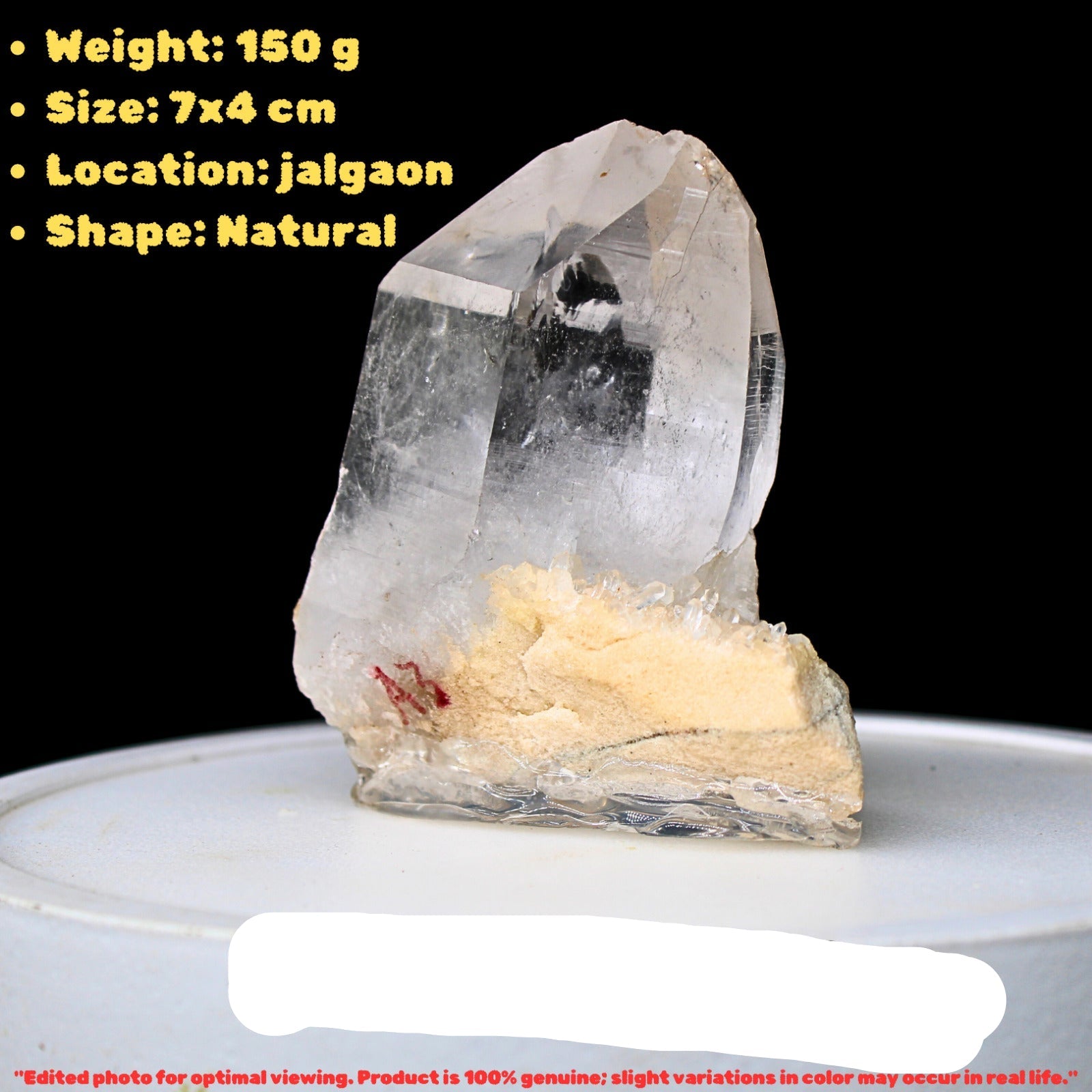 Himalayan Clear Quartz Point Wand Ethically Sourced Healing Crystal from India