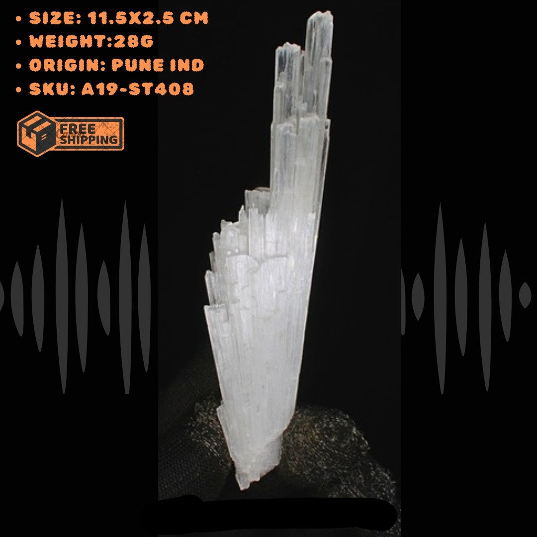 Natural Scolecite Crystal 28g White Mineral Cluster from India